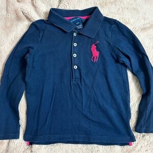 Ralph Lauren Blue and Pink Polo Shirt